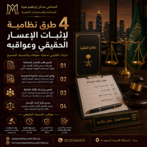 4 طرق نظامية لإثبات الإعسار الحقيقي وعواقبه