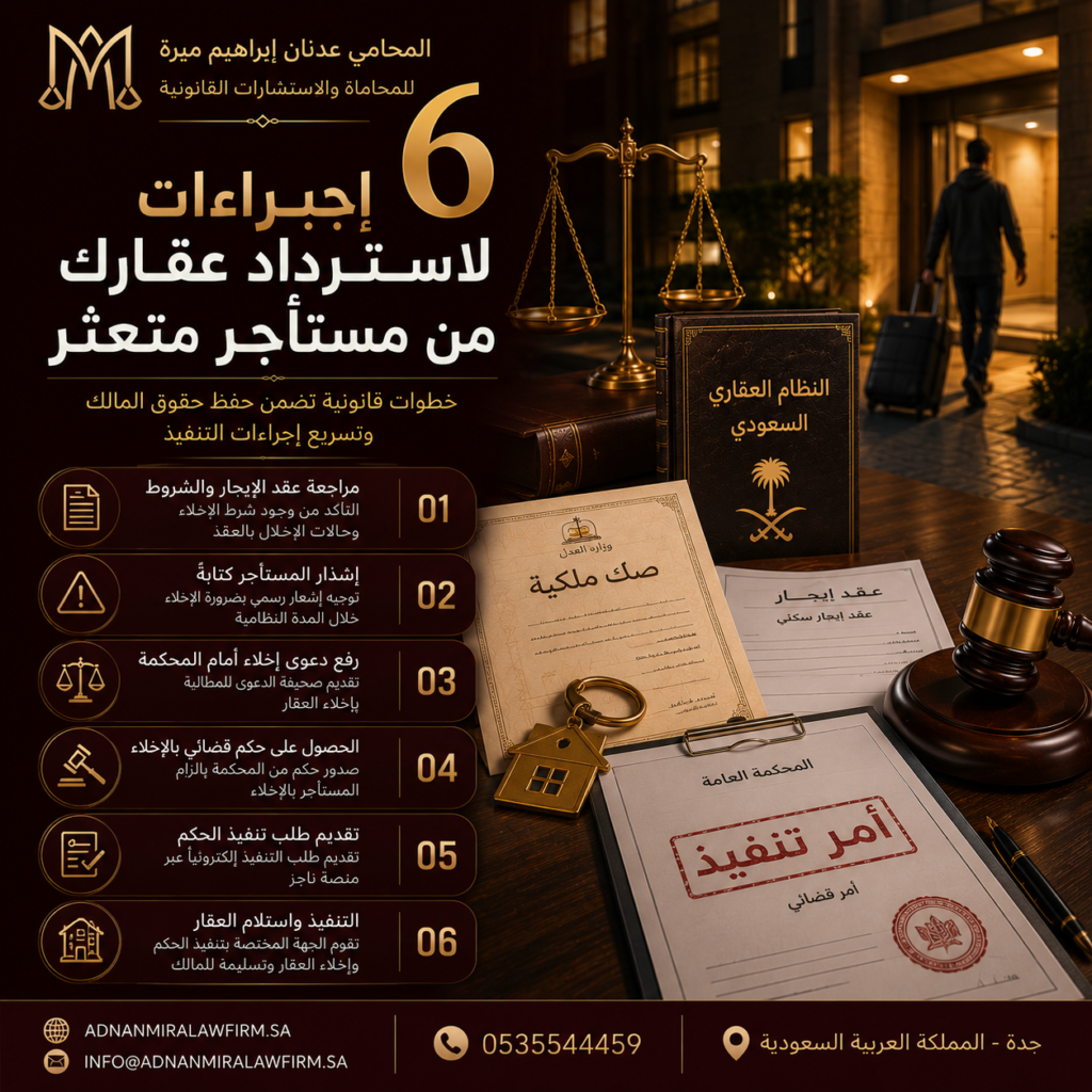 6 إجراءات لاسترداد عقارك من مستأجر متعثر