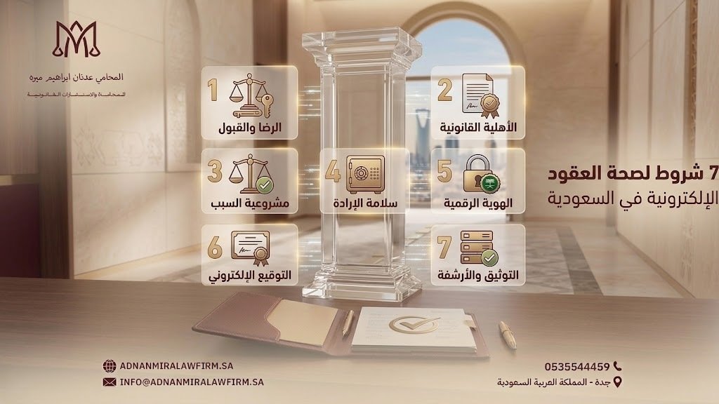7 شروط لصحة العقود الإلكترونية في السعودية