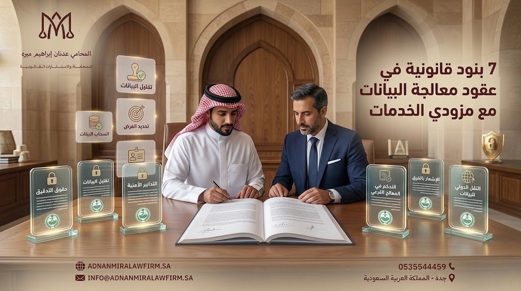 7 بنود قانونية في عقود معالجة البيانات مع مزودي الخدمات